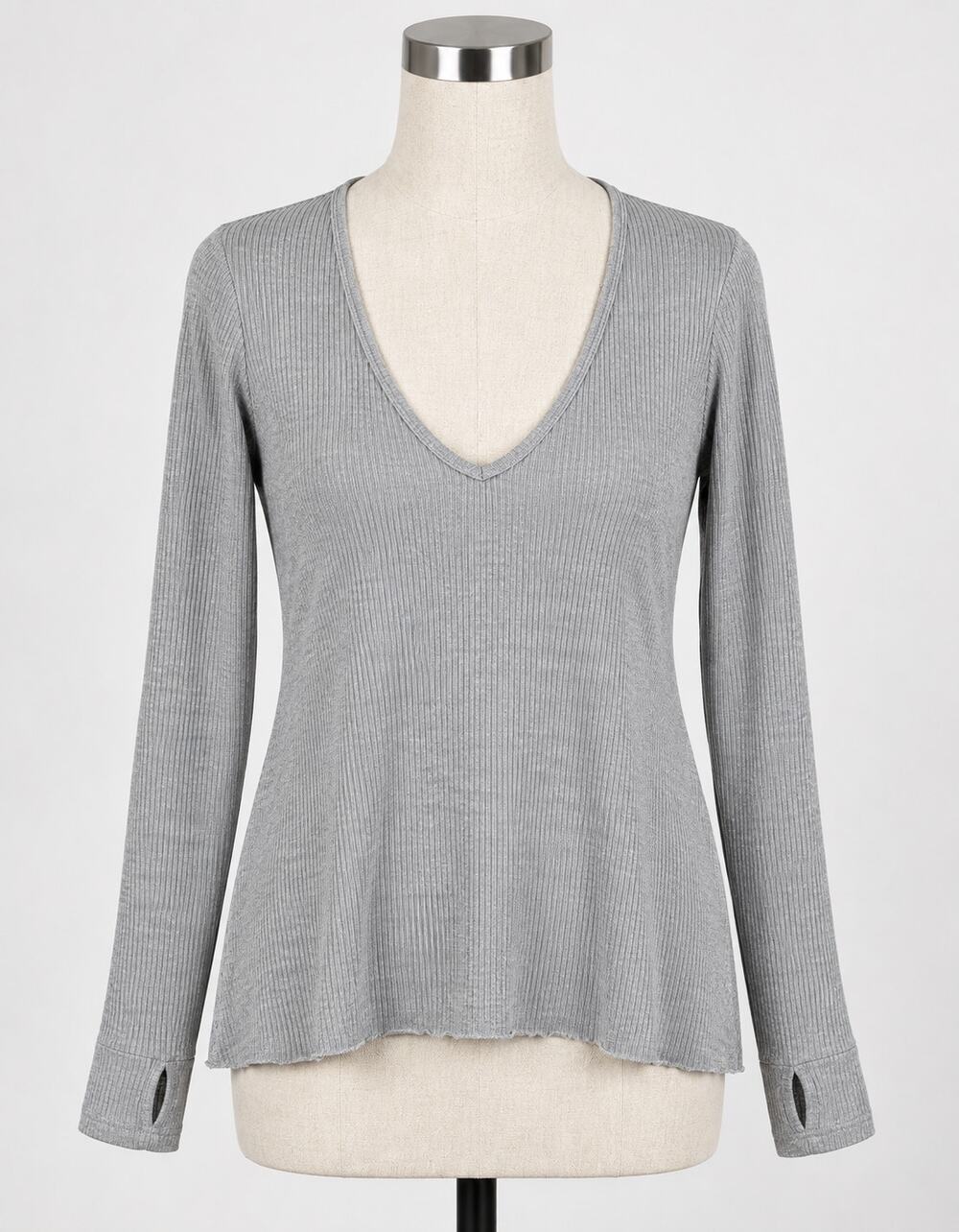 Gray Long Sleeve Top Thermal Free People Small We The Free